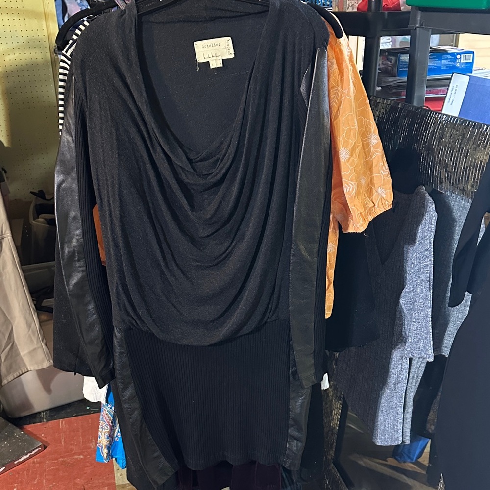 Nicole miller Artelier L dress leather sexy! L